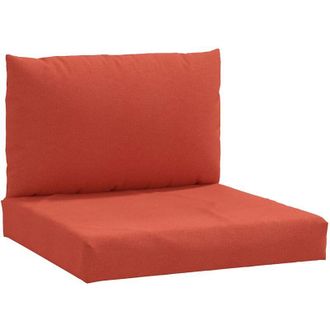 vidaXL Cojines Para Sof&aacute; De Palets 2 Uds Tela Rojo Melange Vidaxl