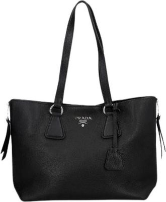 Prada Pre-owned Shopper - Dames - Vintage Shopper - Zwart - ONE Size - Leer - Vintage