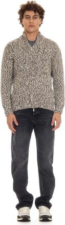 Eleventy Cashmere Full Zip Sweater - Heren - Cashmere truien - Beige - L - Truien & Vesten