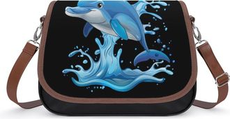Generic Dolphins Crossbody Bags for Women Shoulder Messenger Bag Purse Handbags