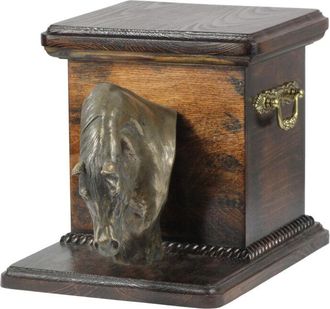 OEM Caballo &Aacute;rabe I - Urna Para Cenizas De Caballo Con Estatuilla, Elegante Urna Para Un Caballo, Urna &Uacute;nica Con Busto De Caballo De Art-dog