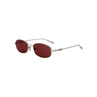 Gucci Ovale Zonnebril met Montuur - Heren - Zonnebrillen - Rood - 54 MM - Nylon - Accessoires