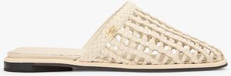 Tommy Hilfiger Womens Open-Weave Flat Mule - White - US 6.5 / EU 37