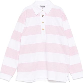 Ganni T-shirt met patchwork - Wit