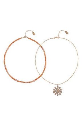 Rachel Roy Set of 2 Assorted Necklaces in Pink at Nordstrom Rack
