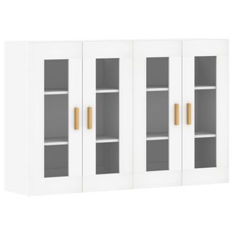vidaXL Vidaxl - Armarios De Pared 2 Uds Madera De Ingenier&iacute;a Blanco