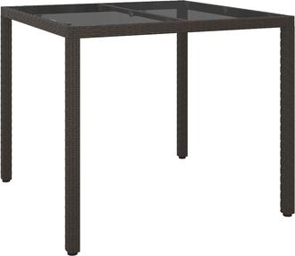 vidaXL Tavolo Da Pranzo Da Giardino Marrone 90 X 90 X 75 Cm - Vidaxl
