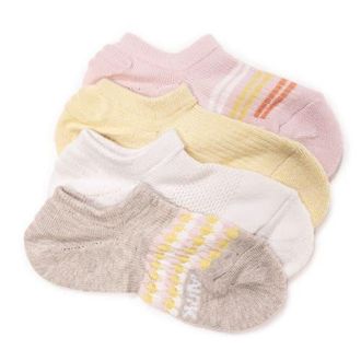 Muk Luks Womens Dream Step No Show Sock Liner, 4 Pair Pack in Yellow/pink at Nordstrom