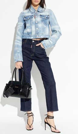 Dsquared2 Denim Jacket With Vintage Effect, Womens, Blue