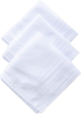 Generic 3 Pack of Mens 100% COTTON BOXED Hankies Large Hankerchiefs Hanky
