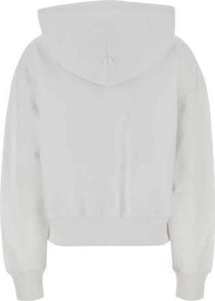Gucci Womens Cotton Oversized Hoodie White Sweater