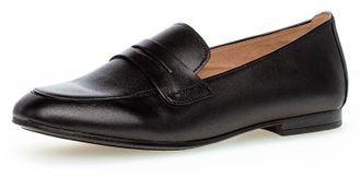 Gabor Loafer GABOR, Damen, Gr. 37, schwarz, Nappaleder, Schuhe Loafer, Slipper, Business Schuh mit Zierriegel und Blockabsatz