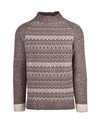 Wool & Co Brown Wool And Polyamide Blend Crew Neck Sweater
