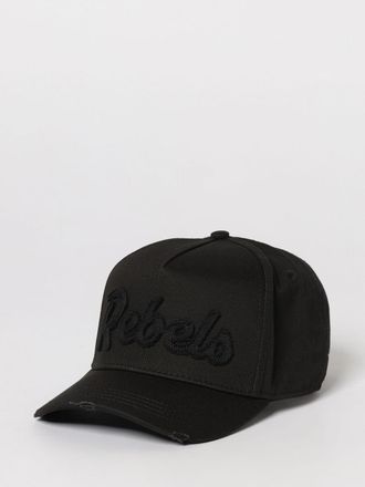 Dsquared2 Cotton Twill Hat with Distressed Details