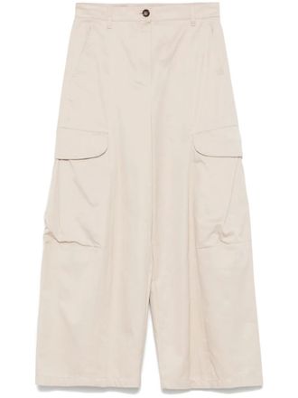 Max Mara Rosatea trousers - women - Cotton - 42 - Neutrals