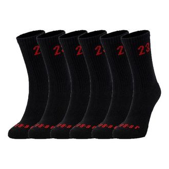 Air Jordan Unisex U Air Jordan Essential Crew 6pr Sports Stockings 6 Packs Black DH4287-011