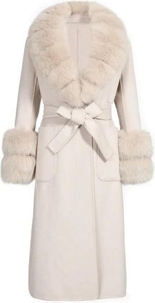 Wanan Luxury Coat Lebonè Beige Mixed Cashmere