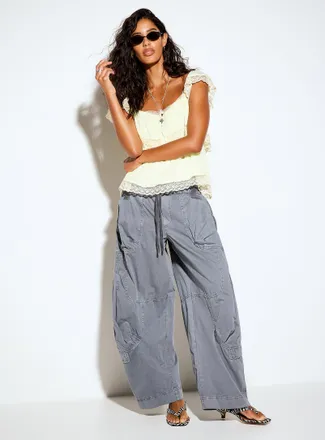 Free People Womens Onset cargo parachute pant