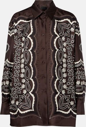 Nili Lotan Alfie printed silk twill shirt