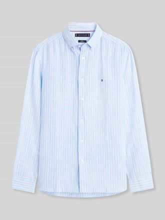 Tommy Hilfiger Regular Fit Freizeithemd aus reinem Leinen in Hellblau, Gr&ouml;&szlig;e XXL