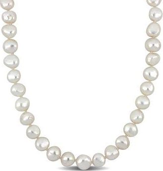 Delmar 12mm Cultured Freshwater Pearl Necklace in White at Nordstrom Rack