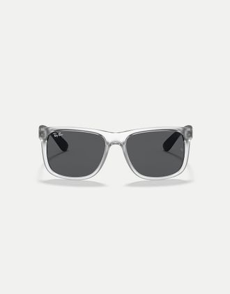 Ray-Ban occhiali da sole Justin color mix squadrati con lenti grigie trasparenti-Nessun colore