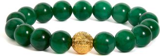 House of Brilliance 18K Yellow Gold Aventurine Beaded Charm Bracelet