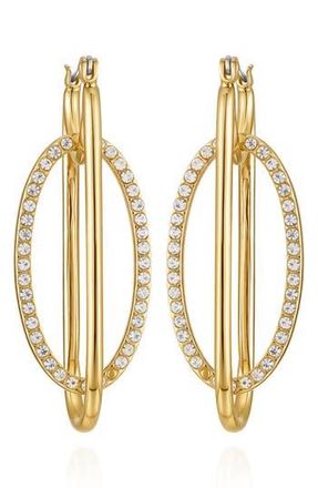 Vince Camuto Pav&eacute; Hoop Earrings in Gold at Nordstrom Rack