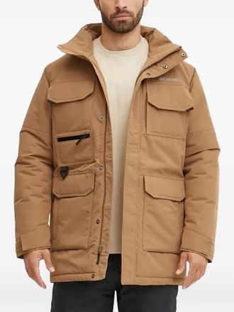 Columbia hooded flap-pocket padded jacket - Brown