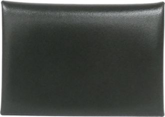 Herm&egrave;s Vert Fonce Box Calf Leather Coin Purse/Coin Case (Pre-Owned)