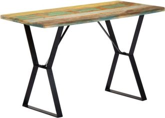 vidaXL Dining Table 120x60x76 cm Solid Reclaimed Wood vidaXL