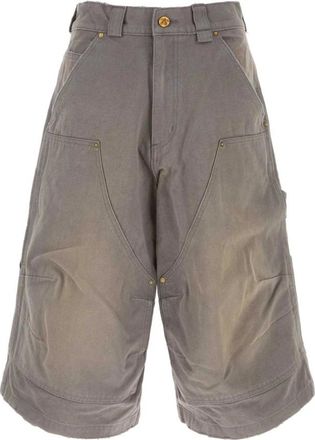 Willy Chavarria Stockton Double Knee Shorts - male - Willy Chavarria - Denim Shorts - Gray - W30 - Shorts