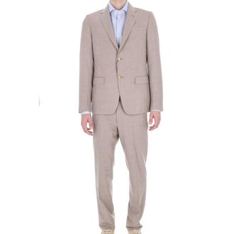 Ermenegildo Zegna Single Breasted Suits, male, Beige, Size: 2XL Single-breasted Suit