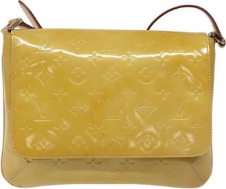 Louis Vuitton Thompson Street Monogram Vernis Beige Patent_Leather Handbag (Pre-Owned)