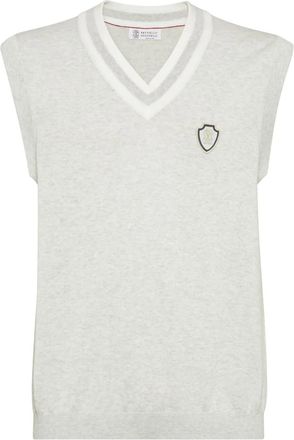 Brunello Cucinelli Canotta in cotone - Grigio