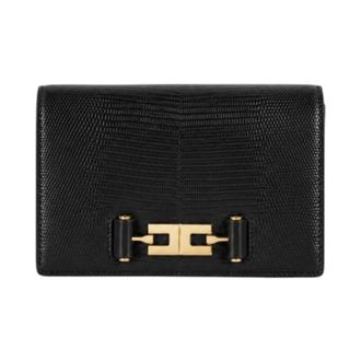 Elisabetta Franchi Lizard-print Crossbody Bag - Dames - Tassen - Zwart - Maat: ONE Size Poliester