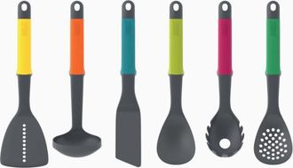 Joseph Joseph Juego De Utensilios Multicolores De 6 Piezas Joseph Joseph Elevate Carousel Utensilios De Cocina Con Dise&ntilde;o Ergon&oacute;mico Y Base Giratoria, Antideslizant