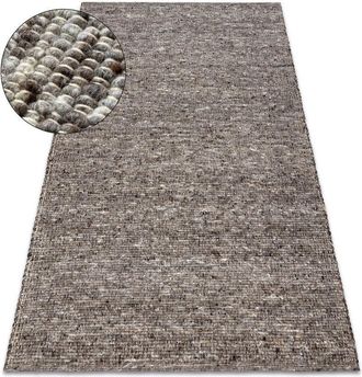 RugsX Rugsx - nepal 2100 stone, grey - woolen, double-sided, natural grey 120x170 cm