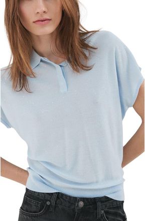 Mango Polo Neck Sweater in Sky Blue at Nordstrom, Size X-Small