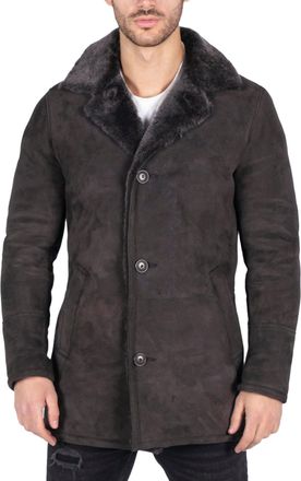 TruClothing Sheepskin Coat Jacket Button Down