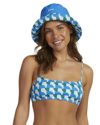 Roxy Triangel-Bikini-Top ROXY Geo Vibe, Damen, Gr. L, Cup B, blau (geo vibe almost blau), Obermaterial:80% Polyester, 20% Elasthan;, Bikini-Oberteile Trian