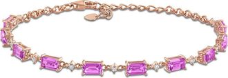 Delmar Lab Created Pink & White Sapphire Bracelet at Nordstrom Rack