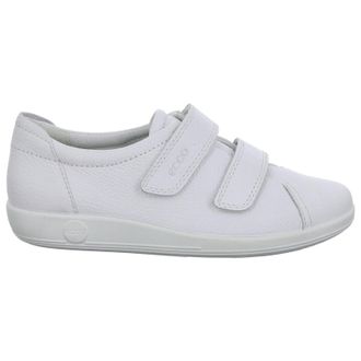 Ecco Ecco Soft 2.0 206513 Leather Womens Hook and loop Shoes - Bright White - Size:UK 5-5.5