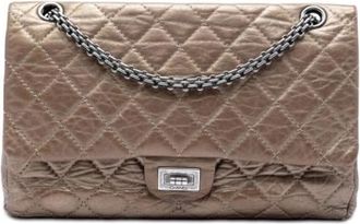 Chanel Pre-owned Vintage Double Flap Shoulder Bag - Dames - Vintage Schoudertas - Bruin - ONE Size - Leer - Vintage