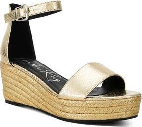 London Rag Utah Platform Wedge Espadrille Sandal in Gold at Nordstrom Rack, Size 9