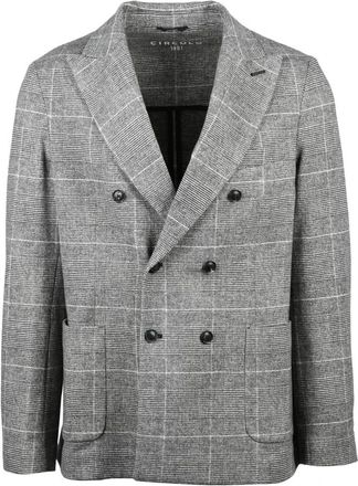 Circolo 1901 Giacca Doppiopetto - Heren - Blazers - Grijs - L - Katoen - Jassen