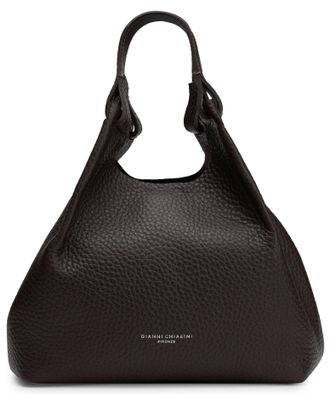 Gianni Chiarini Womens Hobo Handbag Espresso Calfskin Handbags Hand Bags