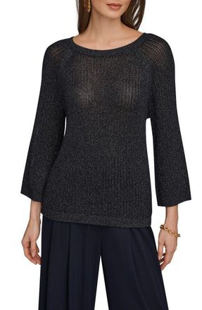 DKNY Metallic Sheer Sweater in Nightfall at Nordstrom, Size X-Small