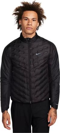 Nike Therma-FIT ADV AeroLoft ge&iuml;soleerd hardloopjack - Heren - Sport - Zwart - Maat: S Leer