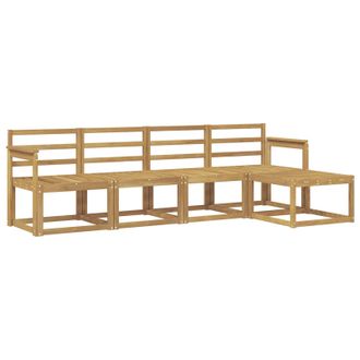 vidaXL Conjunto De Sof&aacute;s De Exterior 5 Pcs Blanco 249 X 122,5 X 73 Cm Vidaxl
